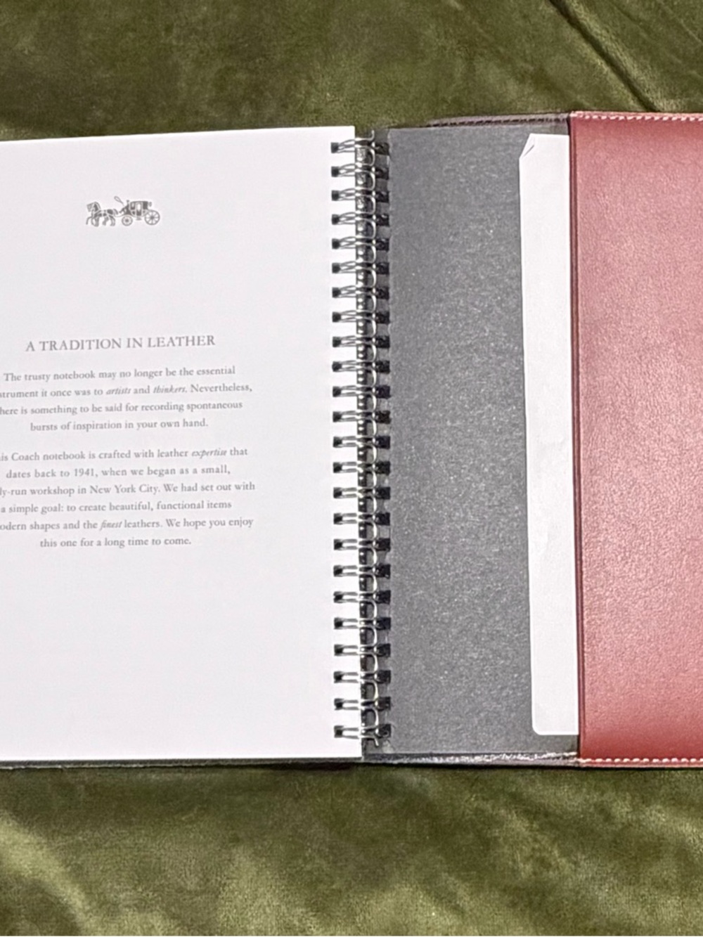 Coach Pink Monogram Snap Journal Notebook - Picture 4 of 5